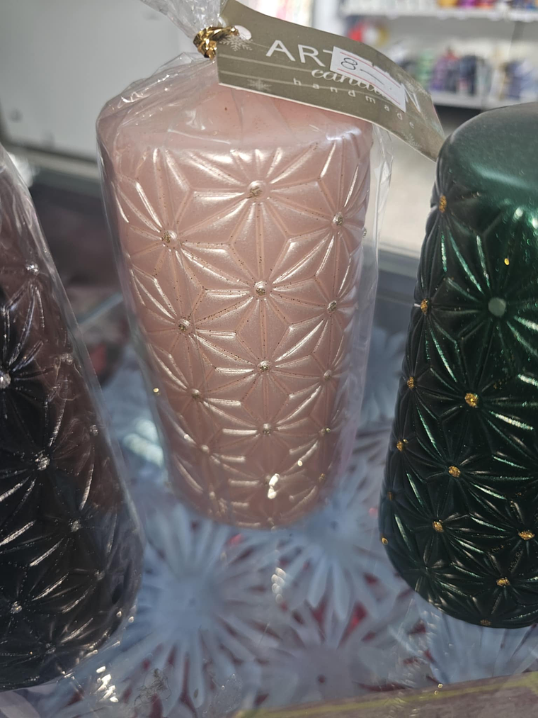 Vela Decorativa Cilíndrica Artesanal 4