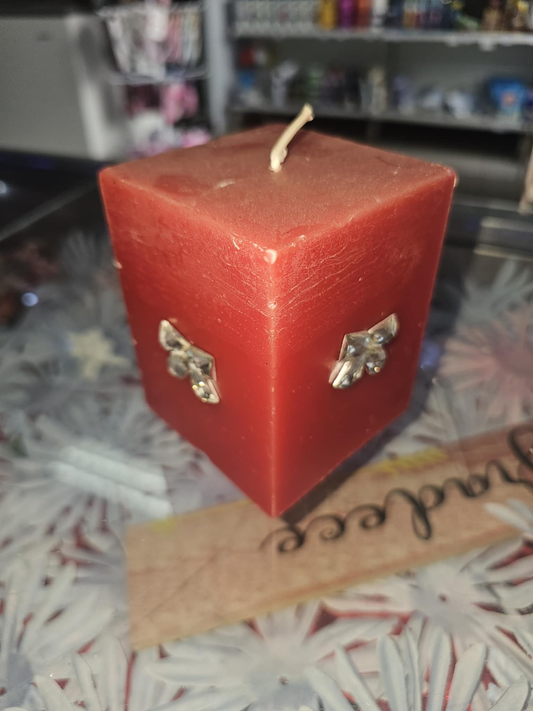 Vela Quadrada Decorativa Artesanal 3