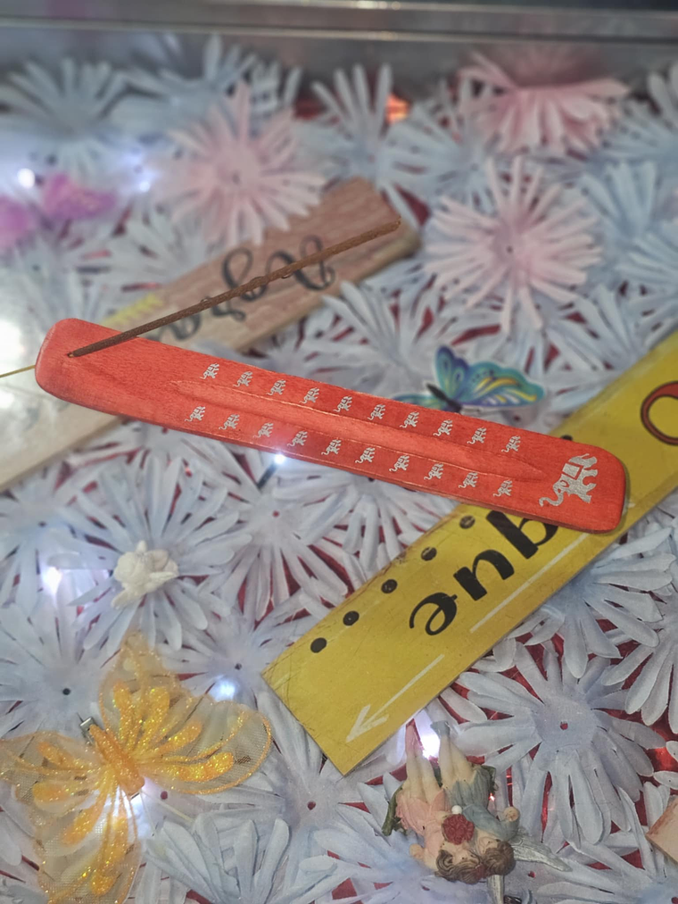 Porta-Incenso de Madeira Colorido 3