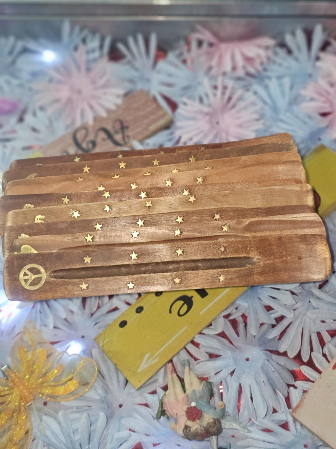 Porta-Incenso de Madeira Colorido 6