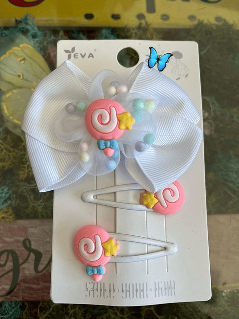 Kit Laços Infantis com Presilhas