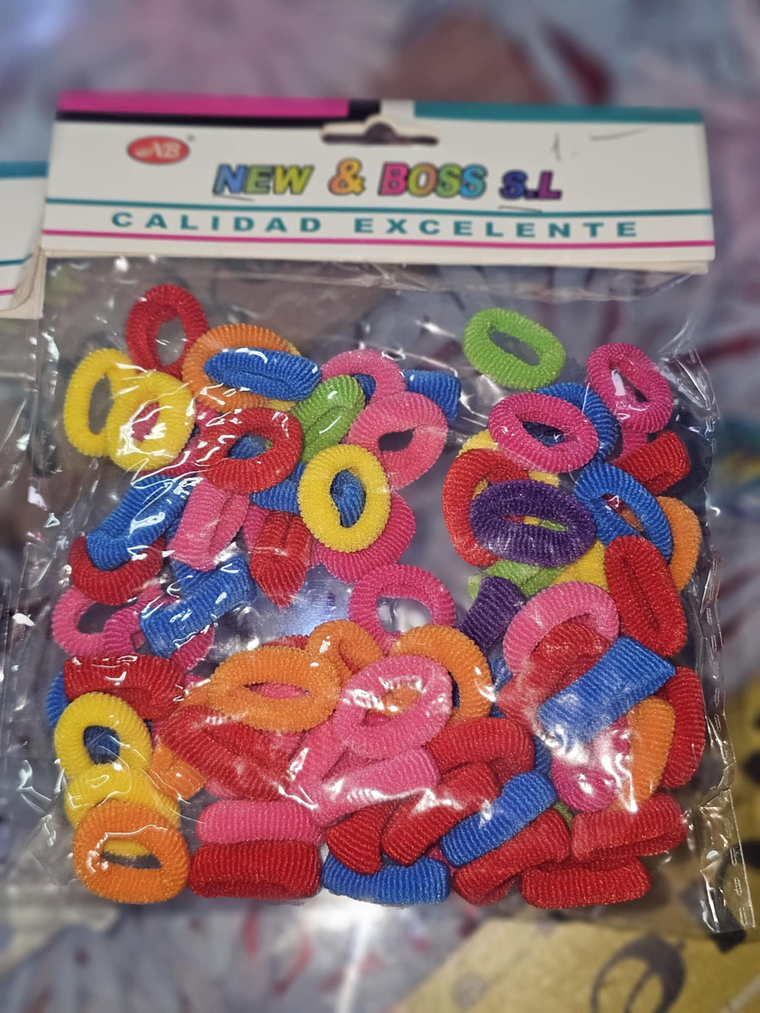 Conjunto de Elásticos de Cabelo – Pretos ou Coloridos 2