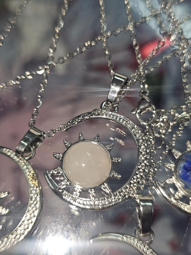 Colar Lua e Pedra Natural – Elegância e Energia Positiva 5