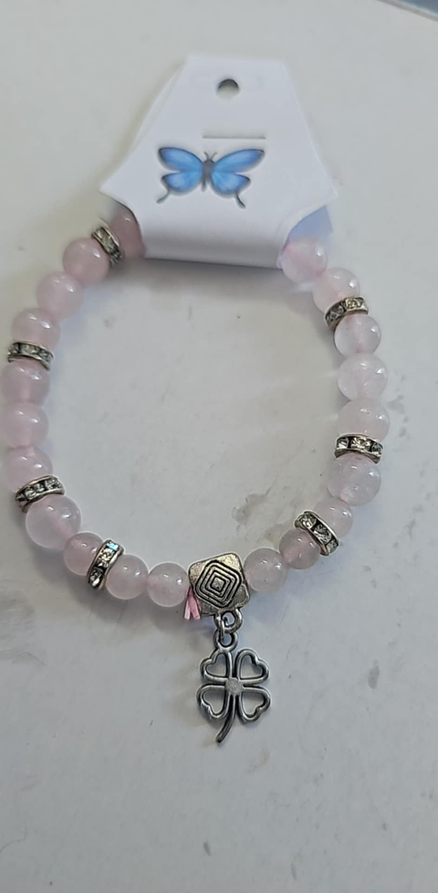 pulseira quatzo rosa