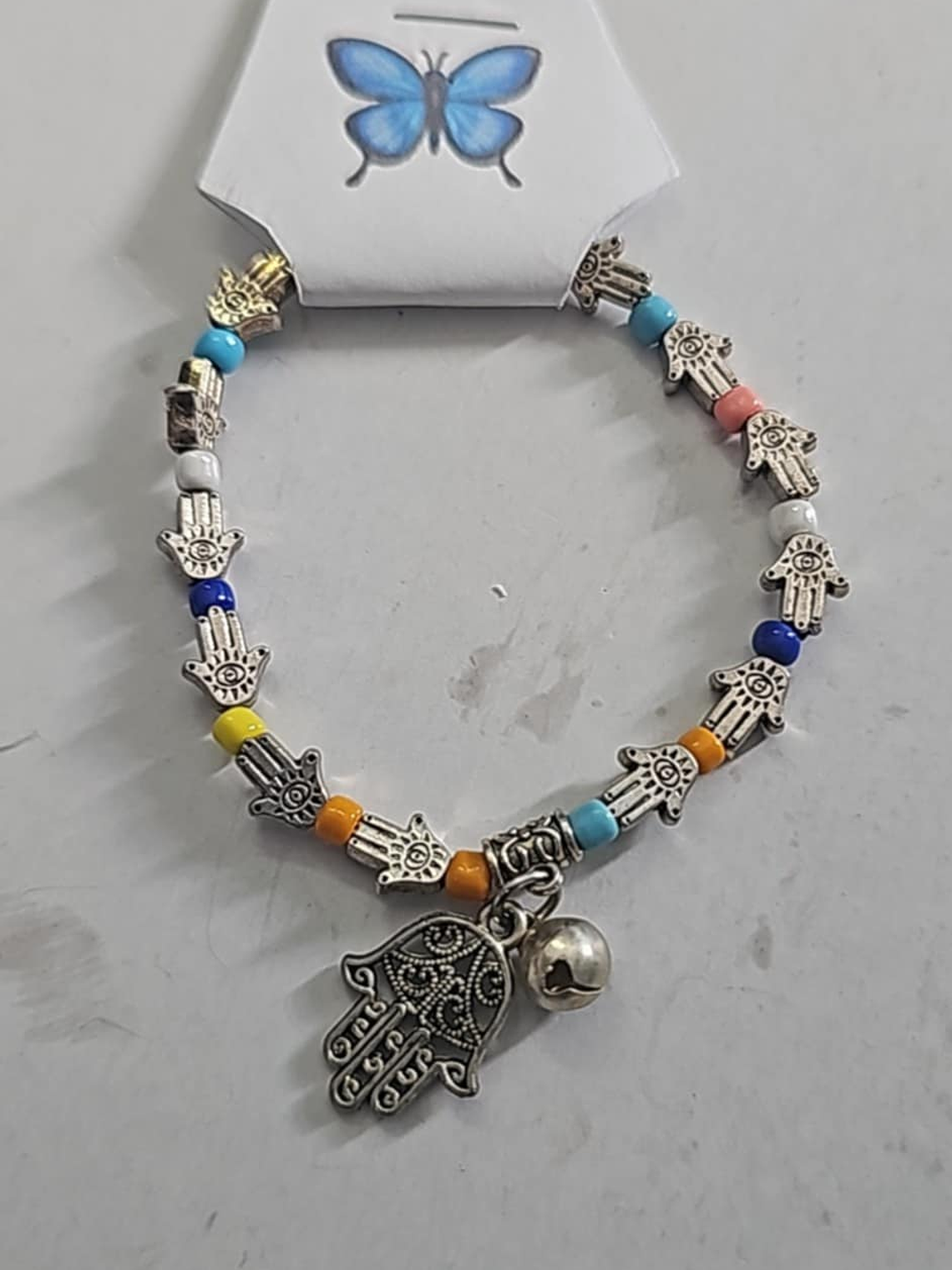 Pulseira Colorida com Pingente Mão de Fátima 1
