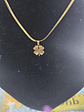 Colar em Aço Dourado com Pingente de Trevo da Sorte - Thumbnail 1