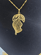  Conjunto Folha Dourada – Colar e Brincos Delicados - Thumbnail 3