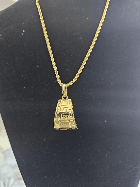 Conjunto Dourado Luxo Grego – Colar e Brincos