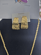 Conjunto Dourado Luxo Grego – Colar e Brincos - Thumbnail 3
