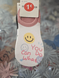 Meias Invisíveis com Estampas de Smileys e Frases Positivas - Thumbnail 3