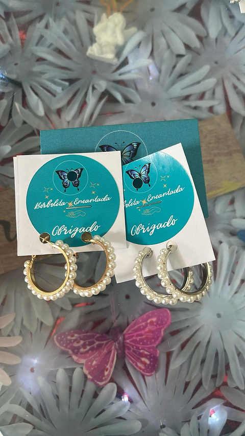 Argolas Pérola Glam – Elegância com Charme