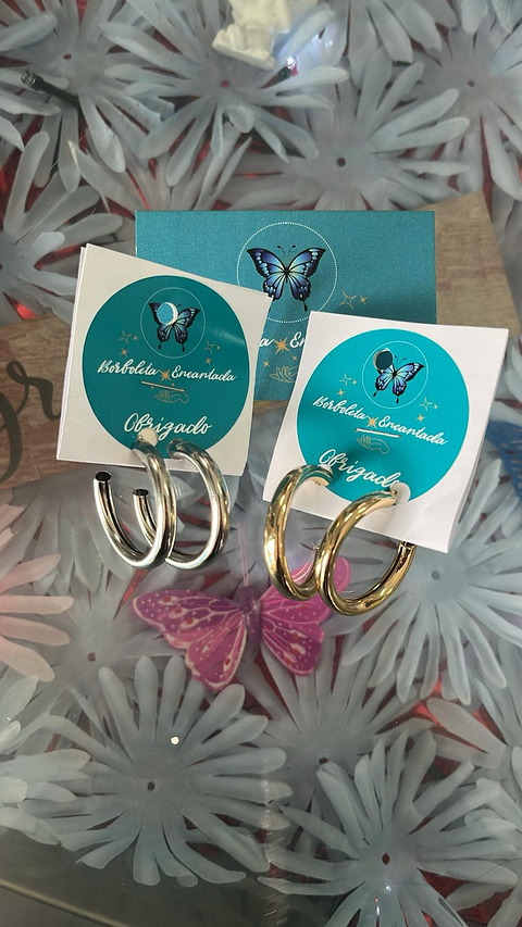 Brincos Argola Dupla – Clássico e Sofisticado