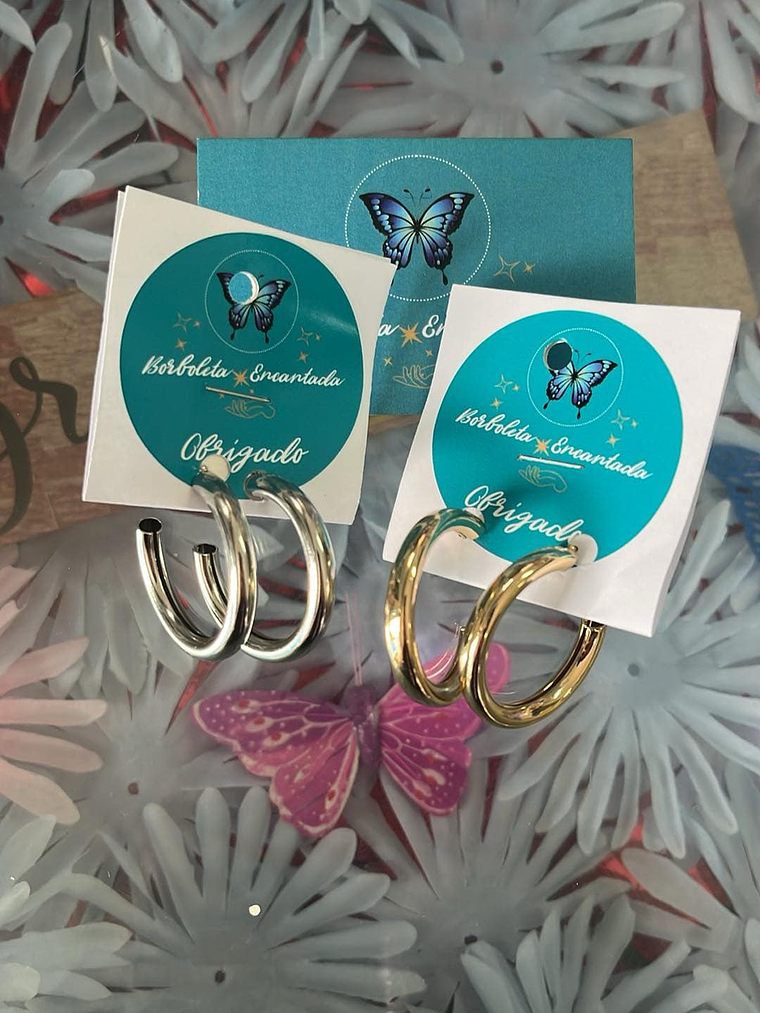 Brincos Argola Dupla – Clássico e Sofisticado 1