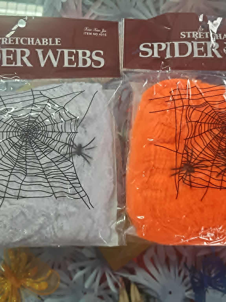 Teia de Aranha Decorativa Halloween – Com Aranhas 1