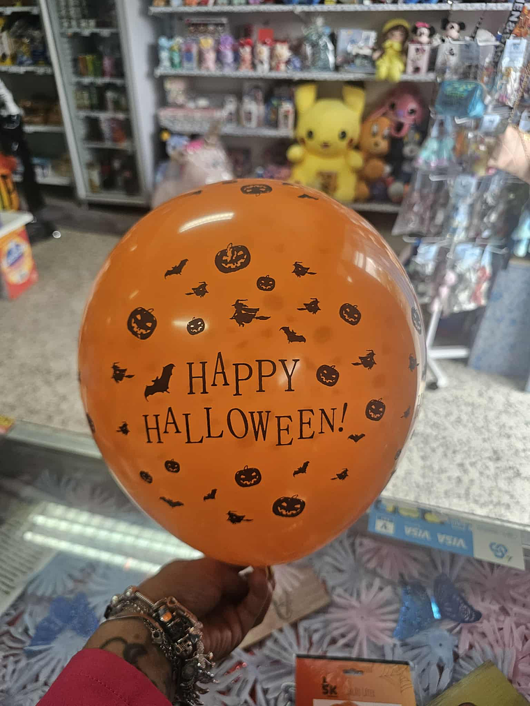 Balões de Látex Halloween – Estampados Laranja (10 Unidades) 1