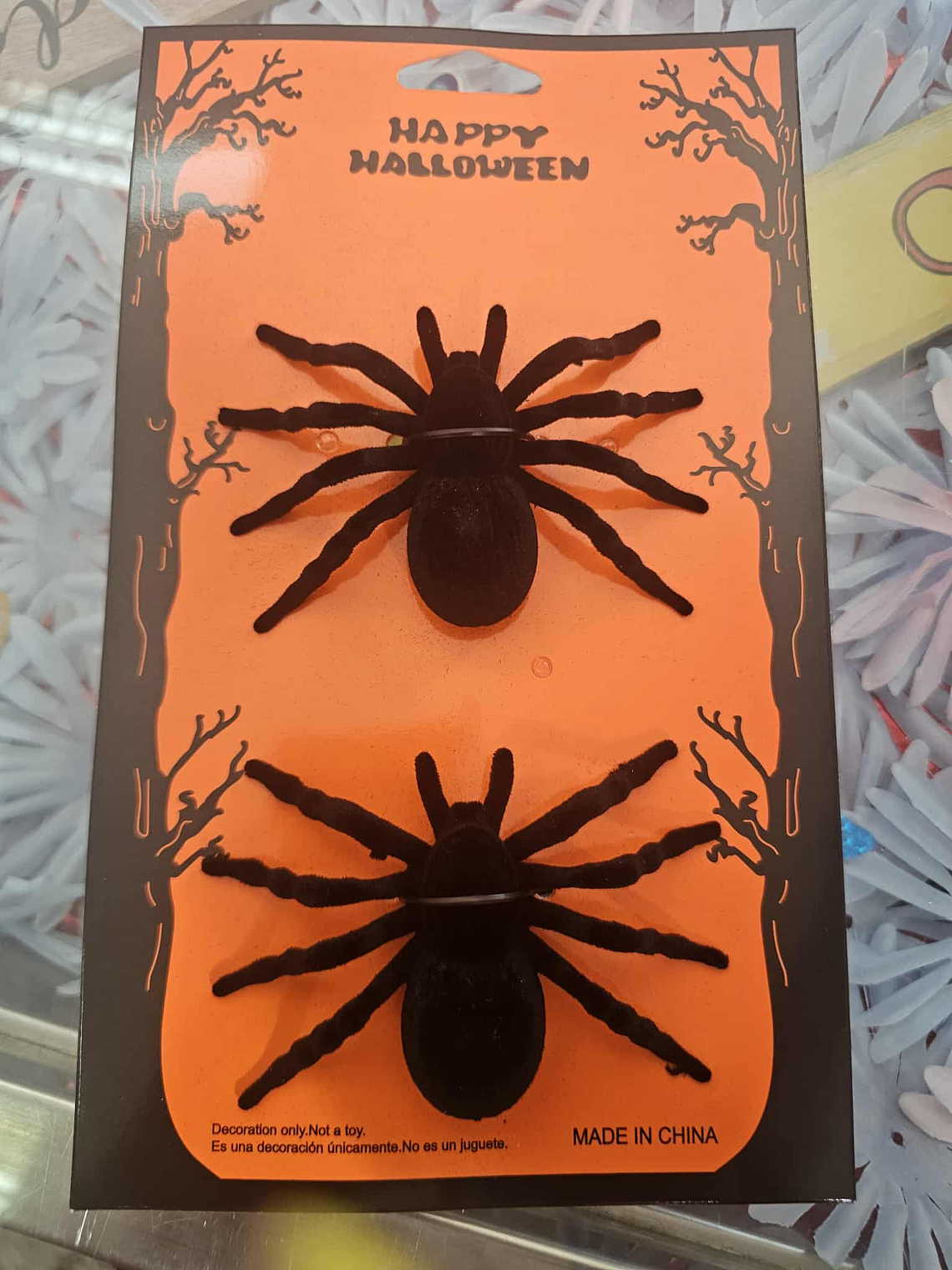 Aranhas Decorativas Grandes Halloween – Pacote com 2 Unidades 1
