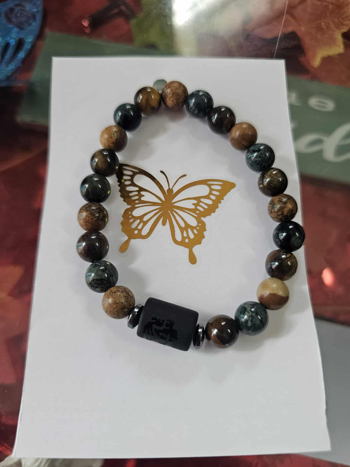 pulseira signo c/olho tigre jape verde turmalina  1