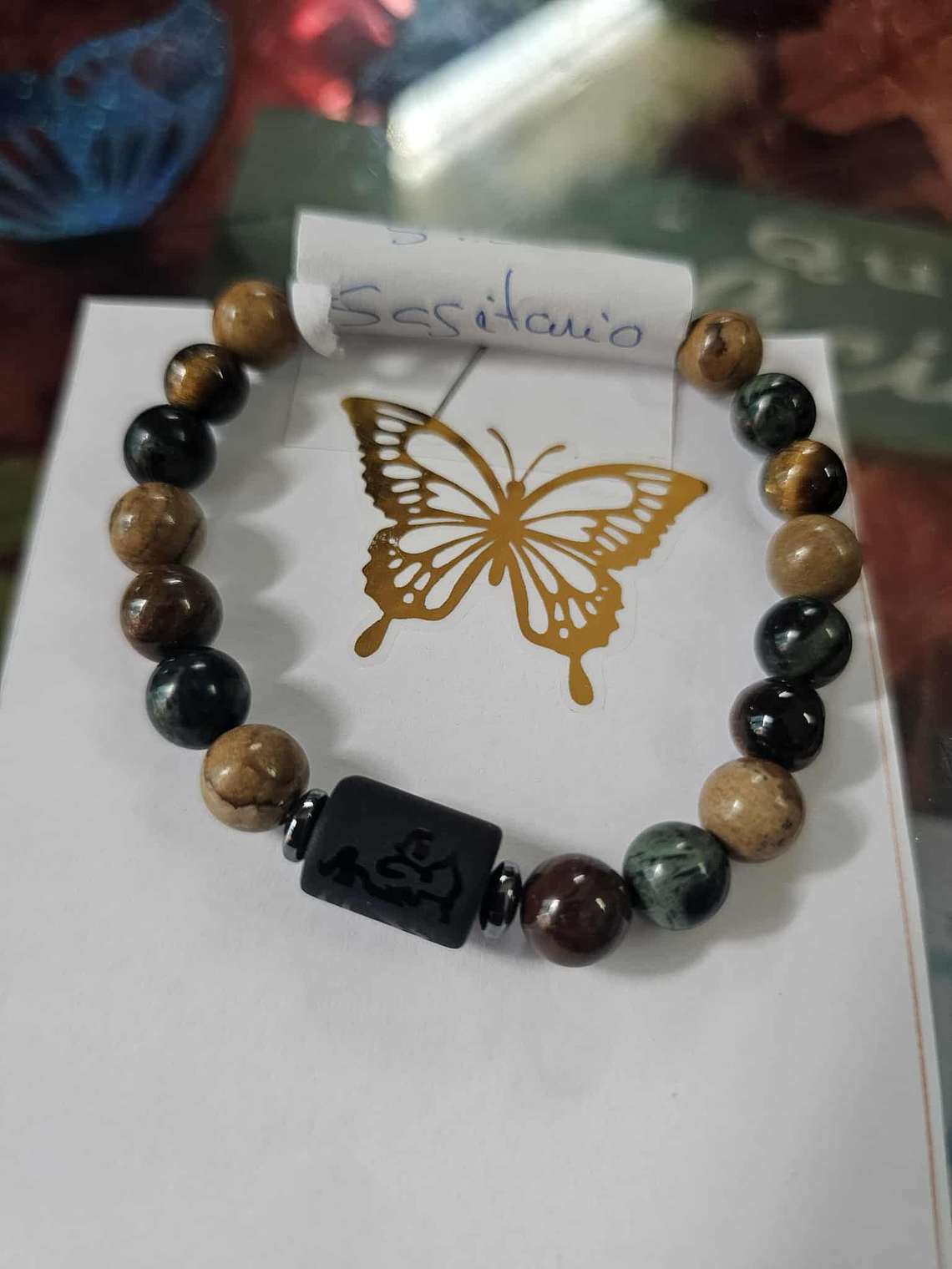 pulseira signo c/olho tigre jape verde turmalina  5