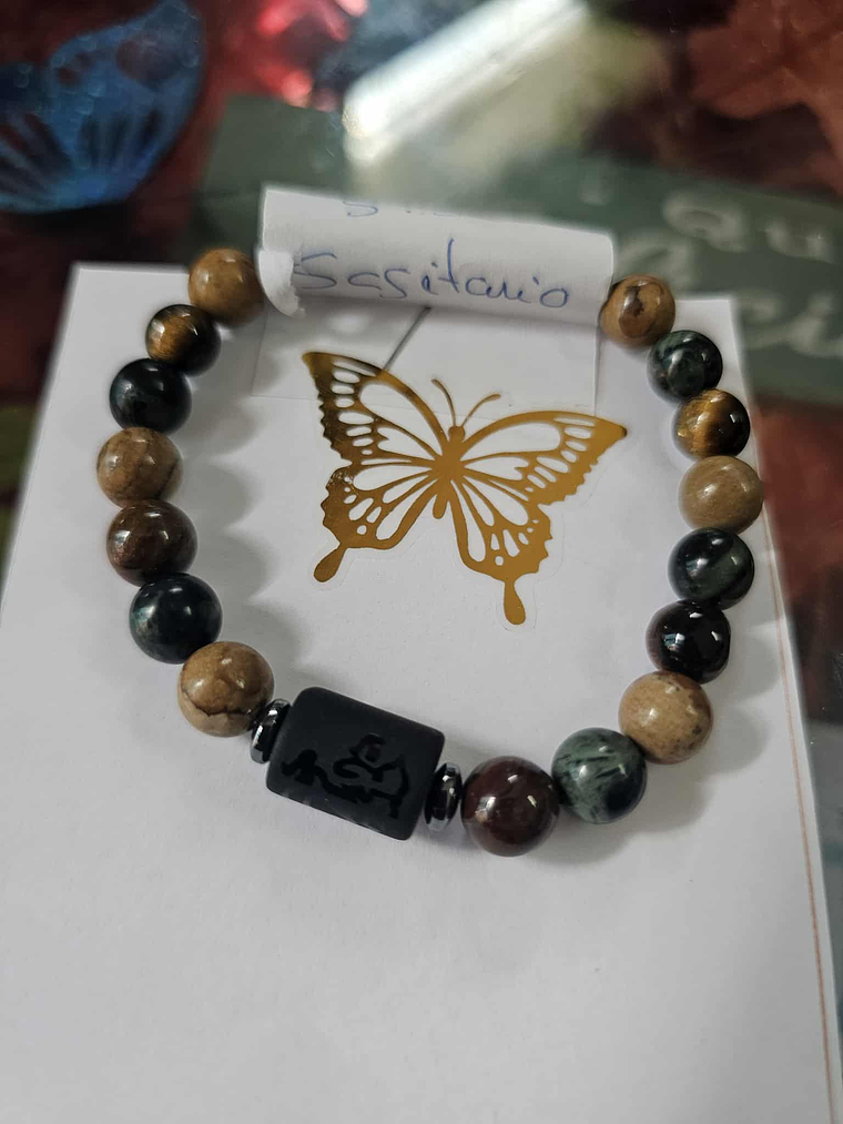 pulseira signo c/olho tigre jape verde turmalina  5