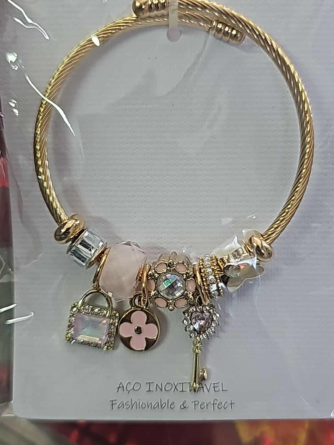 🌟 Pulseira Charms Elegance em Aço Inoxidável 2