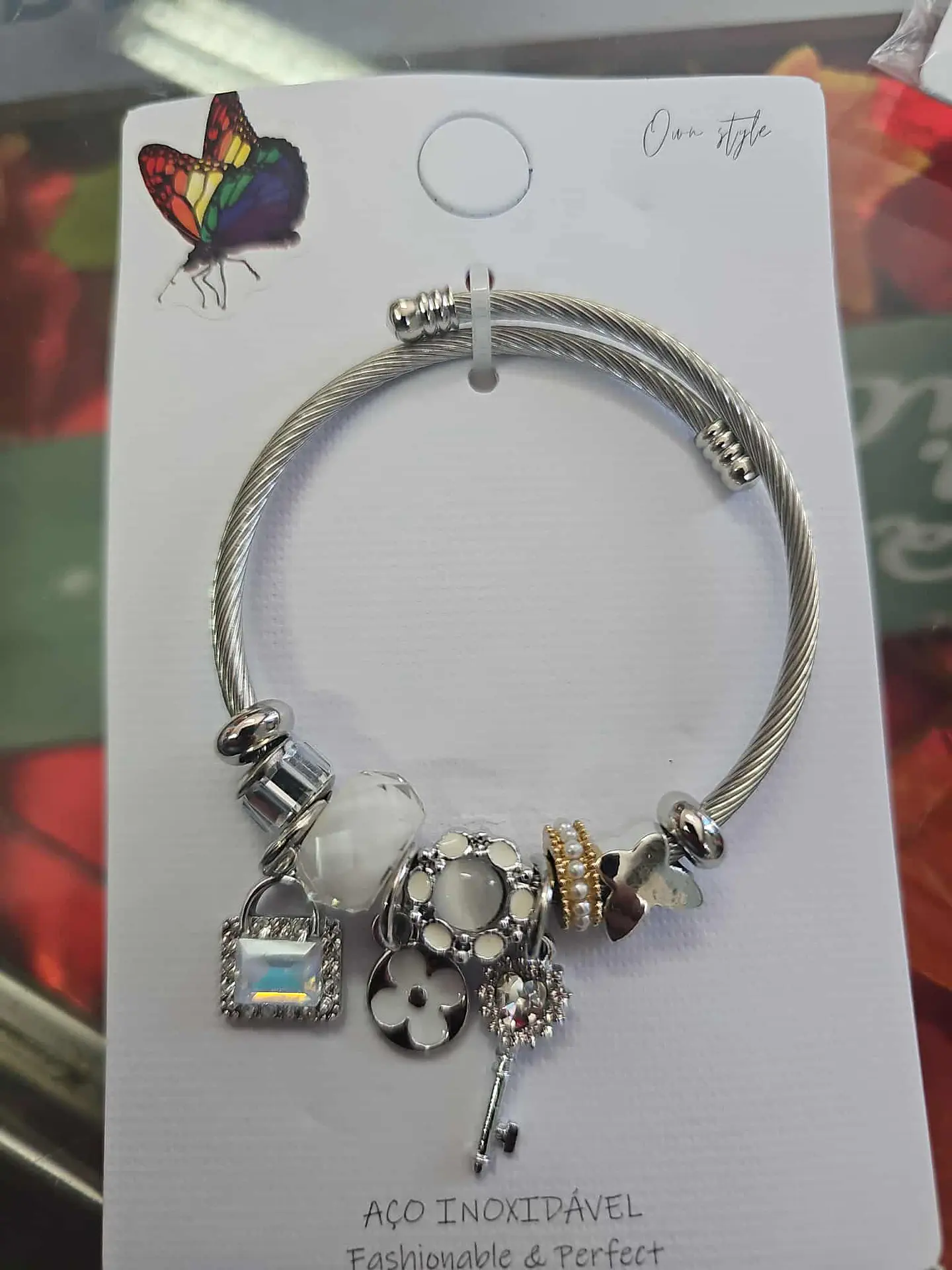 🌟 Pulseira Charms Elegance em Aço Inoxidável 1