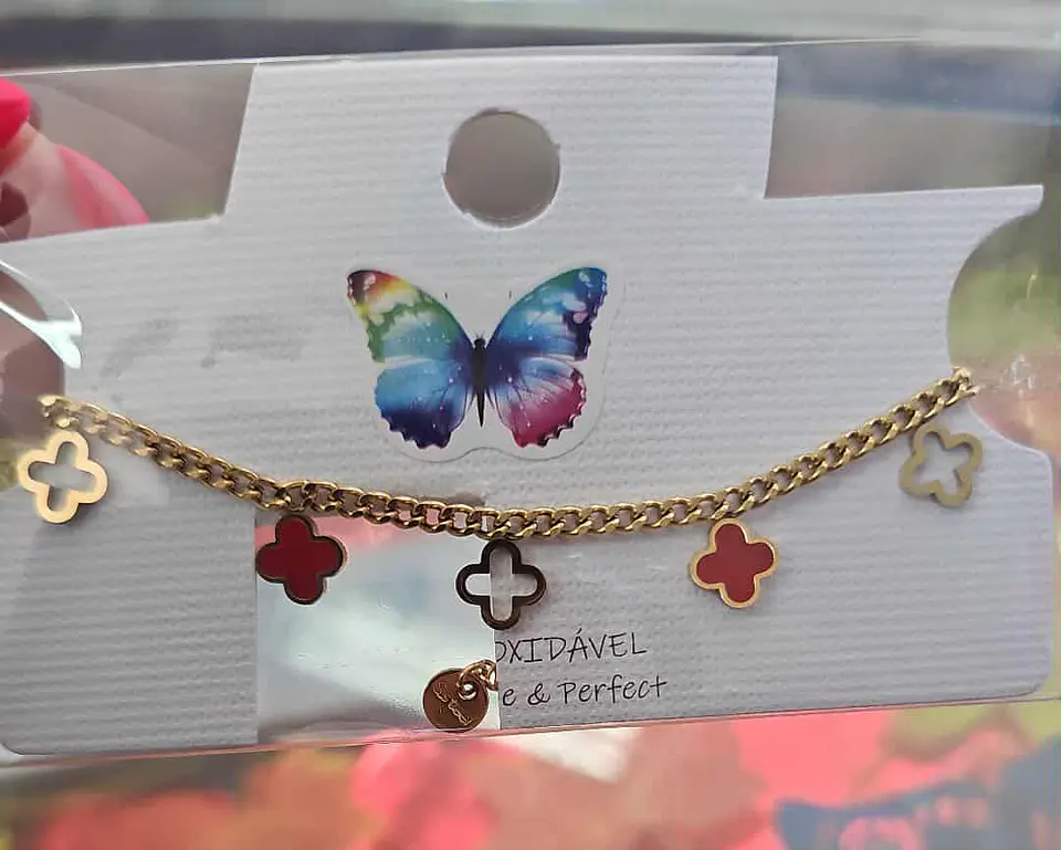 🌸 Pulseira Color Flowers em Aço Inoxidável 🌸 1
