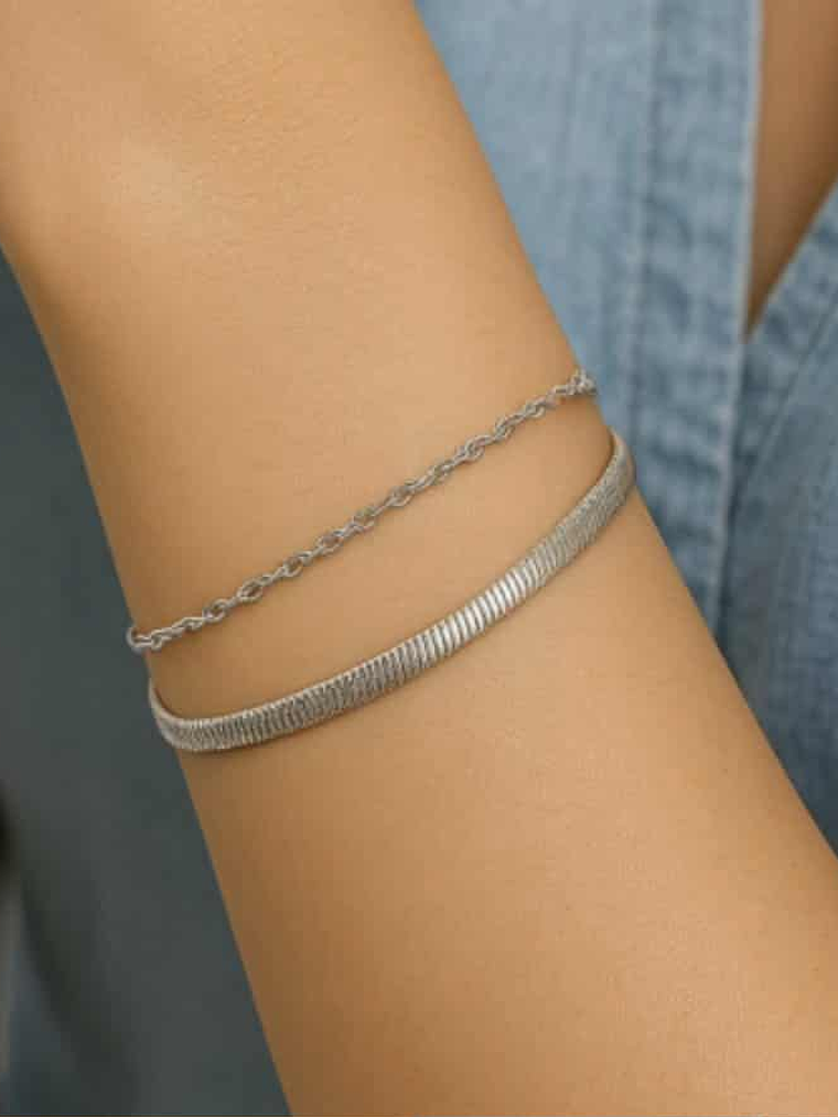 ✨ Pulseira Minimal Chic – Aço Inoxidável ✨ 1