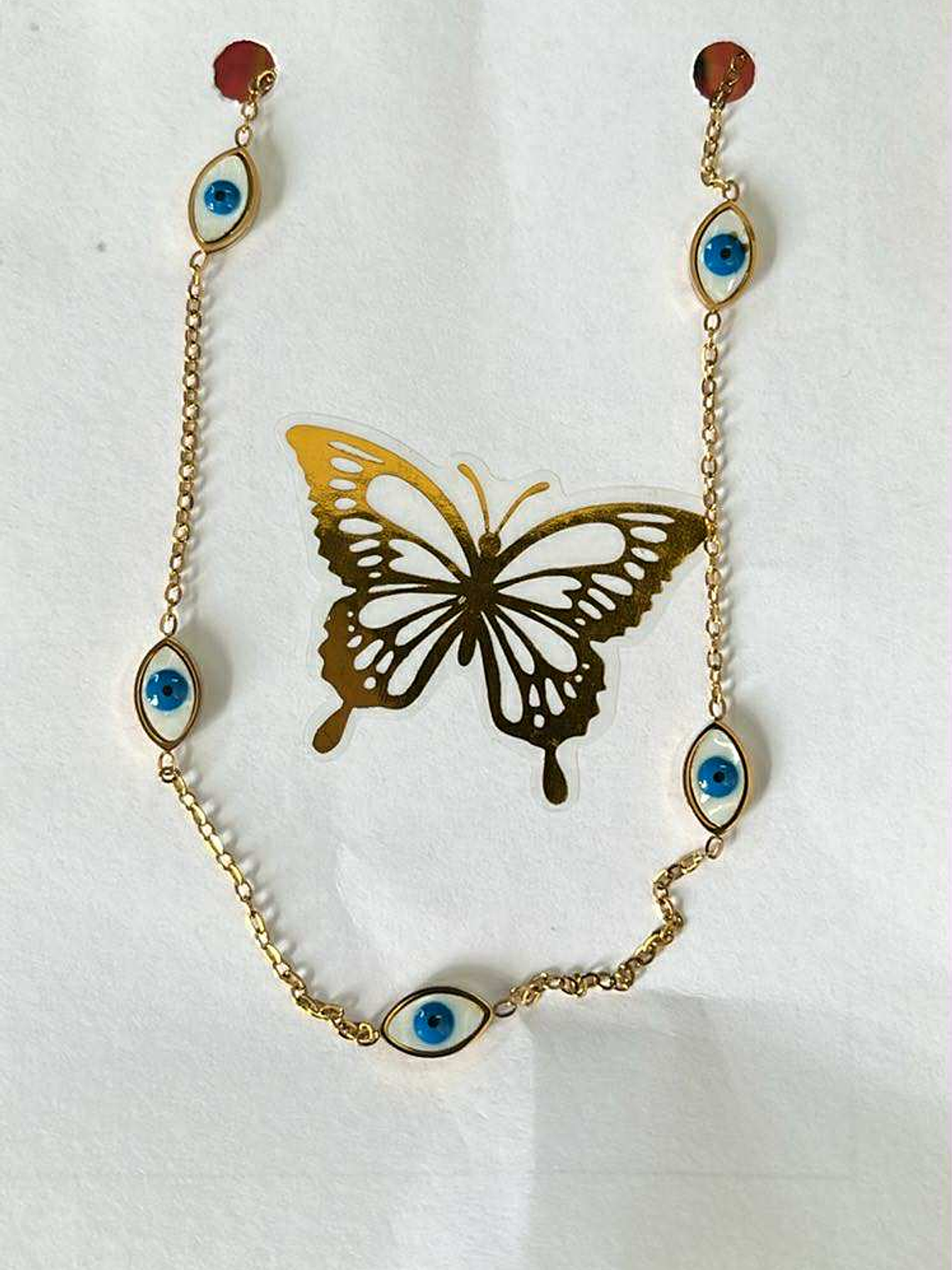 🧿 Colar Olho Grego Dourado 🧿 2