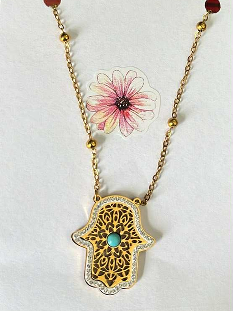 🧿 Colar Olho Grego Dourado 🧿 4