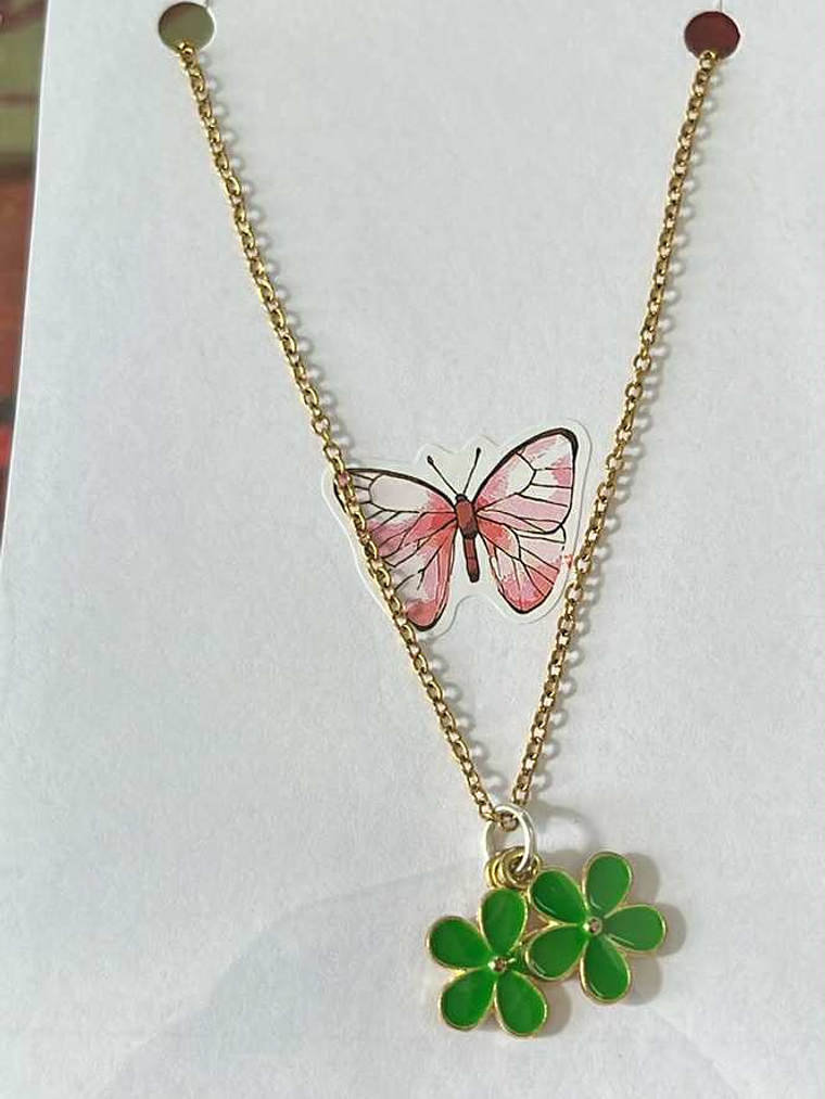 🌸 Colar Duas Flores da Sorte 🌸 1