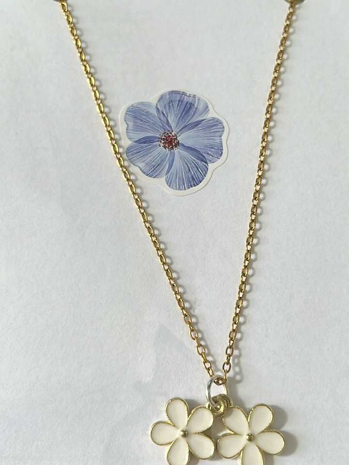 🌸 Colar Duas Flores da Sorte 🌸 2