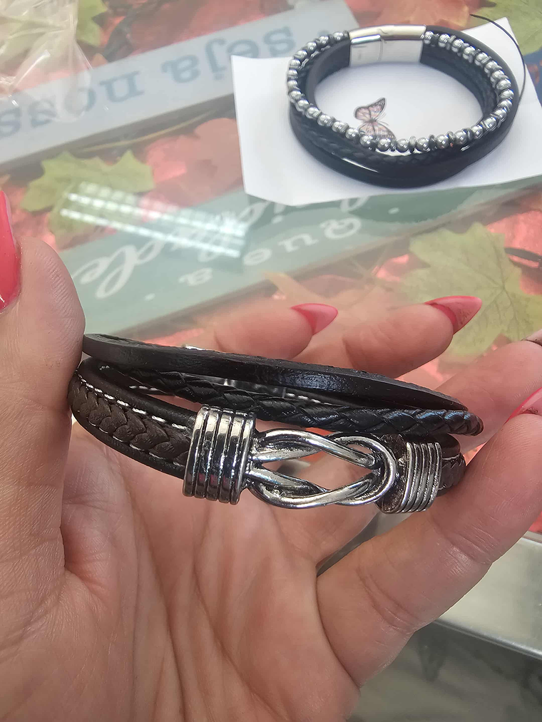 Pulseiras Masculinas / Pulseiras em Couro 8