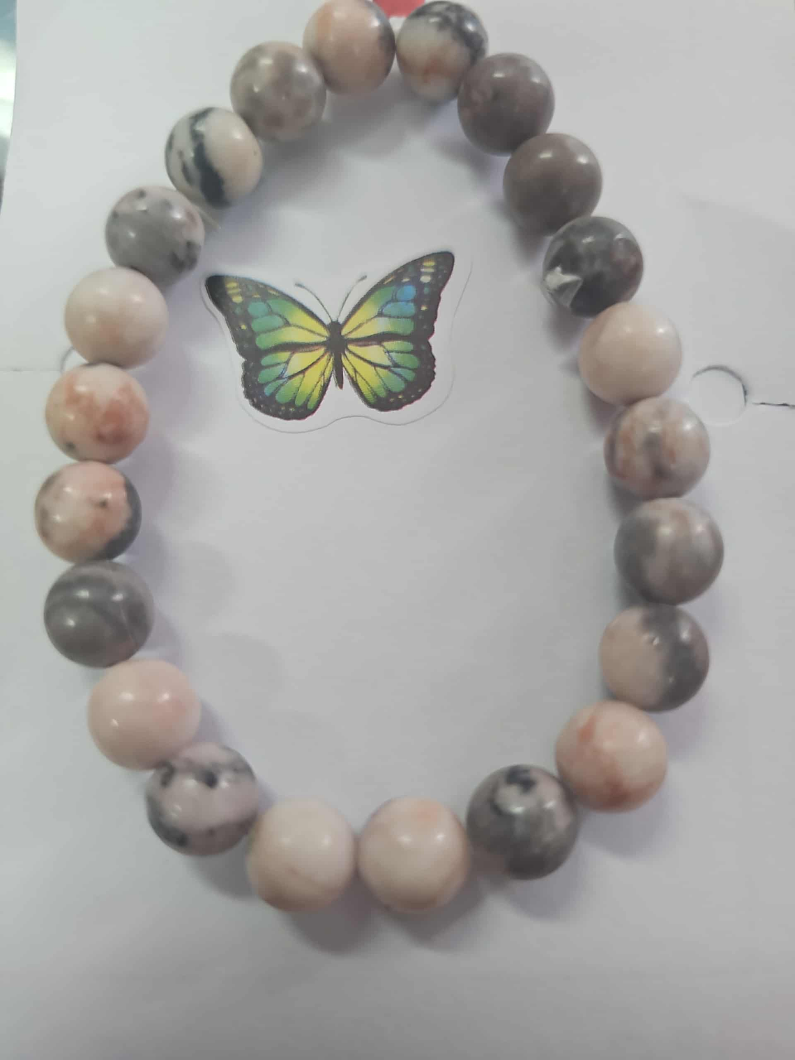 Pulseira Jaspe Zebra Rosa – Equilíbrio & Amor 1