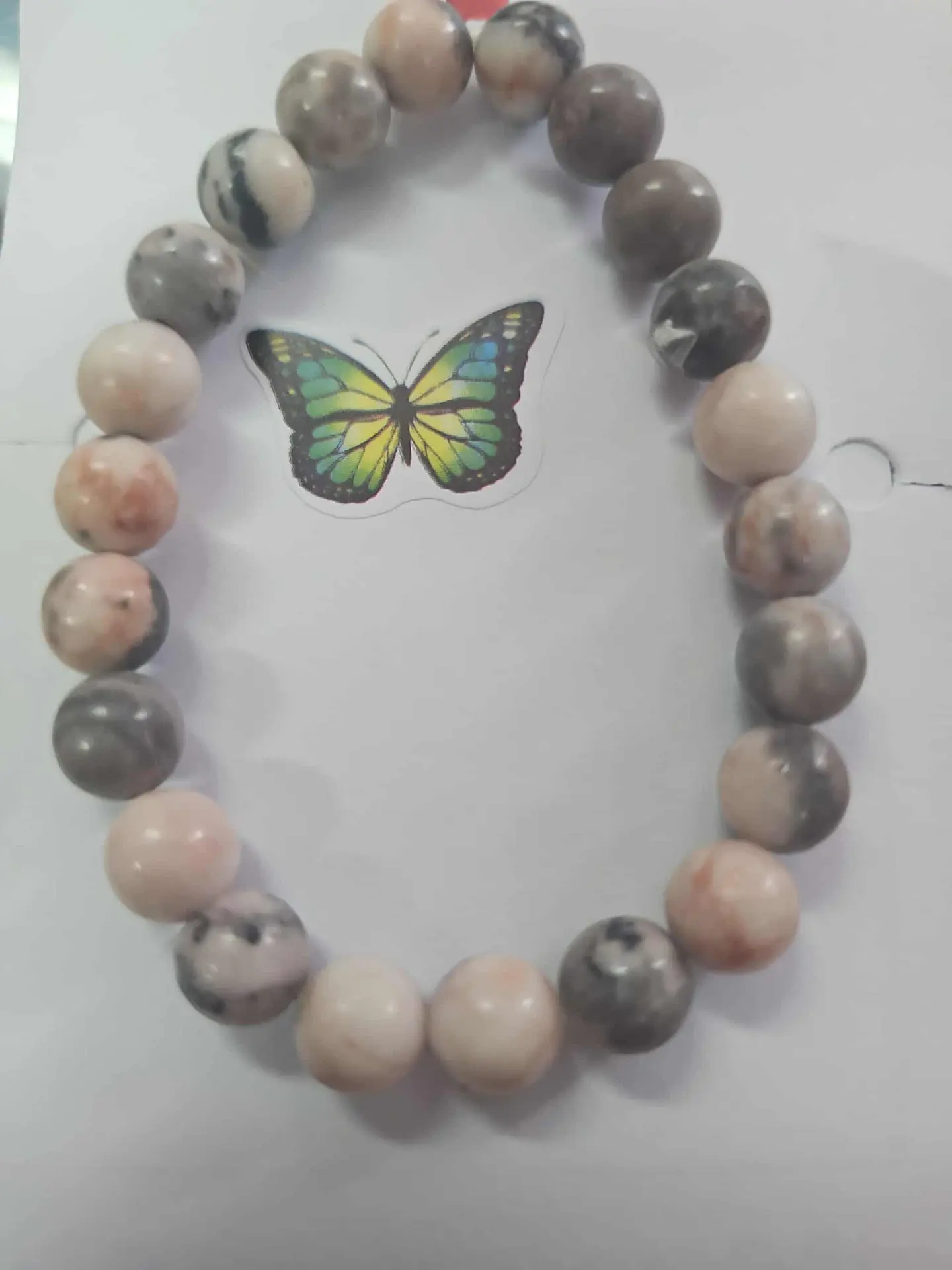 Pulseira Jaspe Zebra Rosa – Equilíbrio & Amor 1