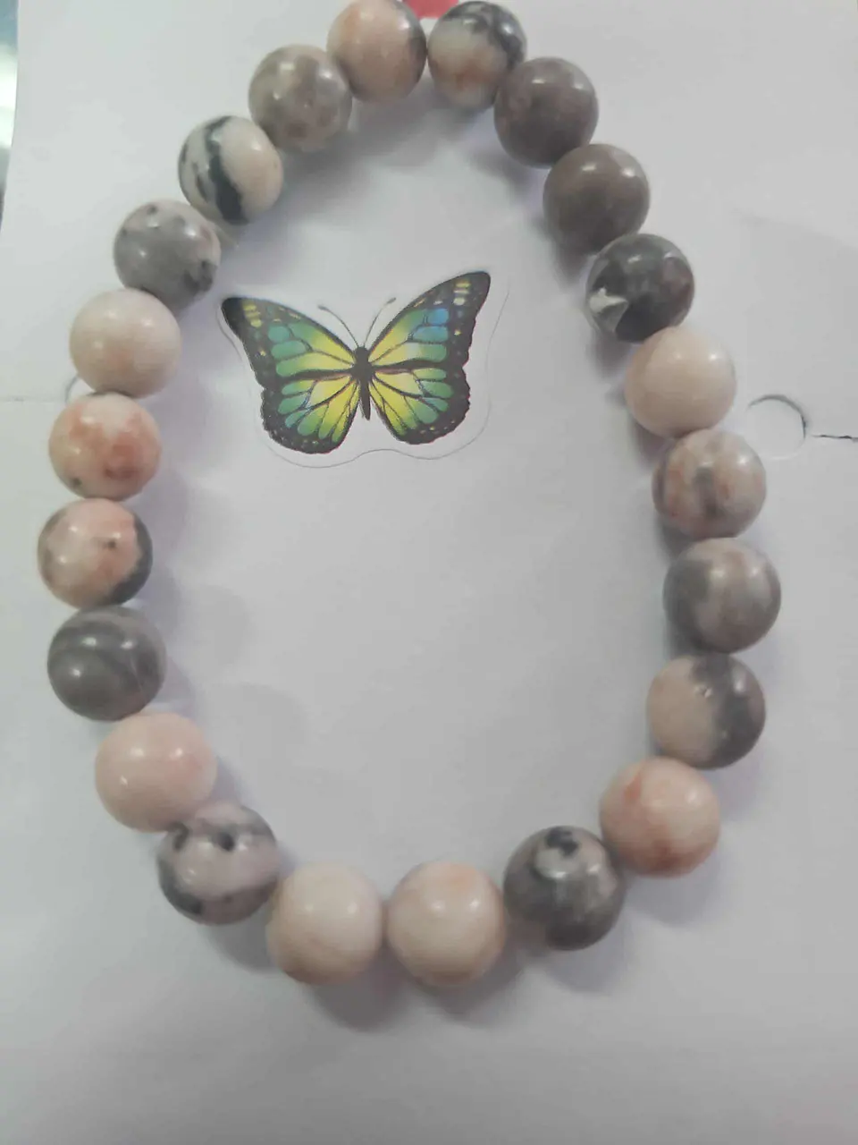 Pulseira Jaspe Zebra Rosa – Equilíbrio & Amor 1