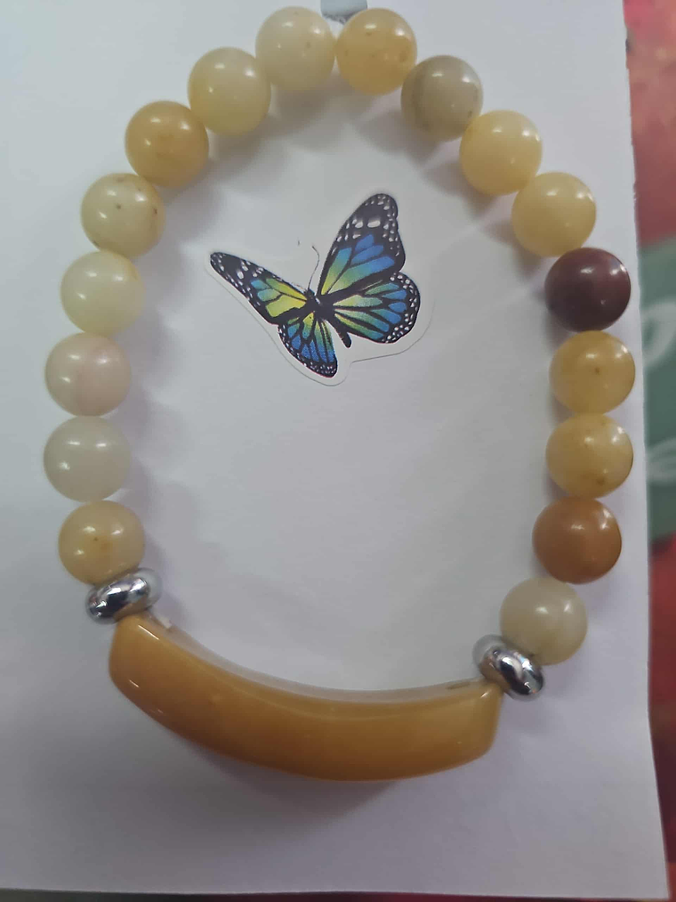 Pulseira Energia Solar – Pedra Jade Amarela 1