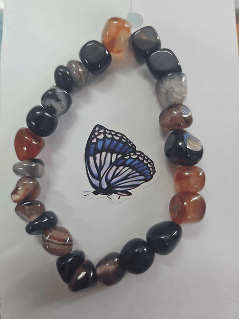 Pulseira de Ágata Rolada – Proteção e Harmonia