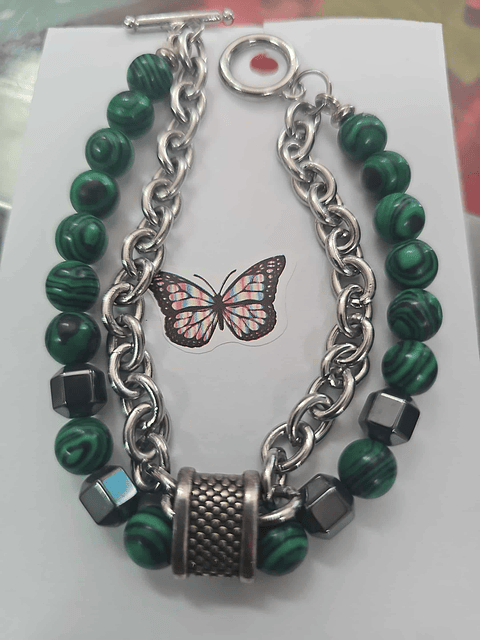Pulseira Malakita Premium – Energia e Estilo