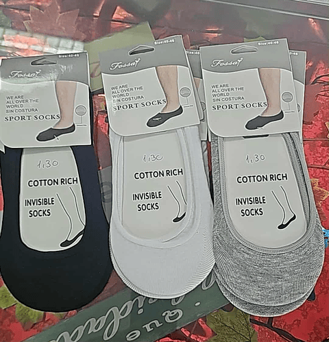 ⚪⚫ Meias Invisíveis Sport – conforto e discrição para o dia a dia!