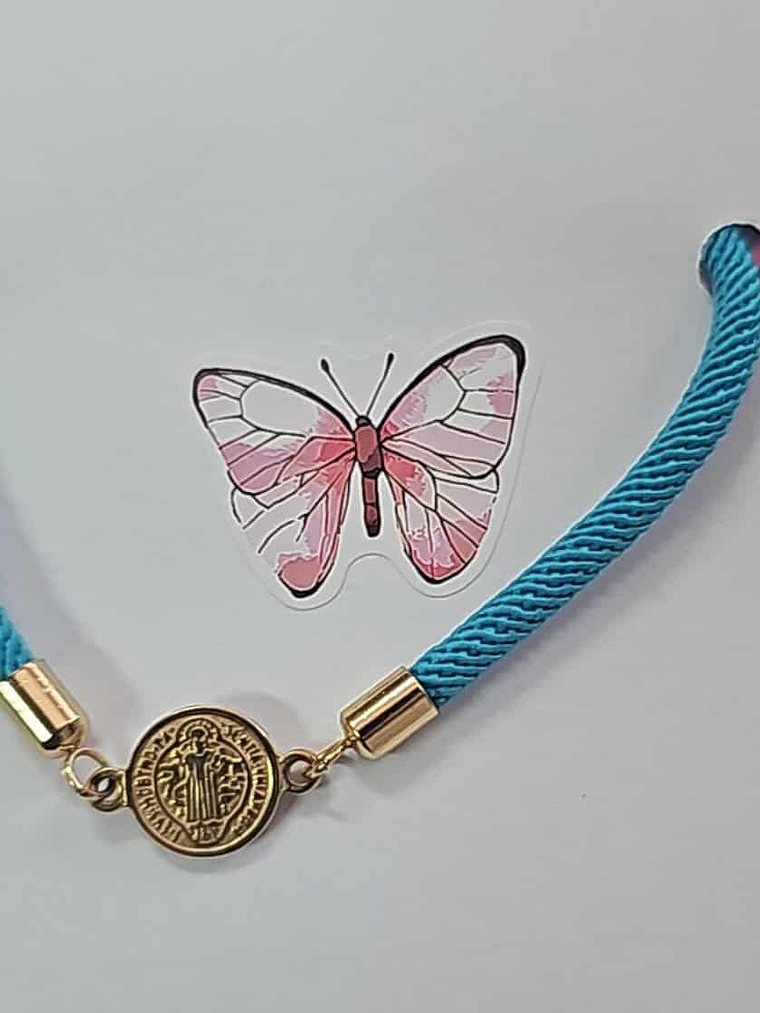 ✨ Pulseira Fio Colorido com Medalhinha Dourada ✨ 2