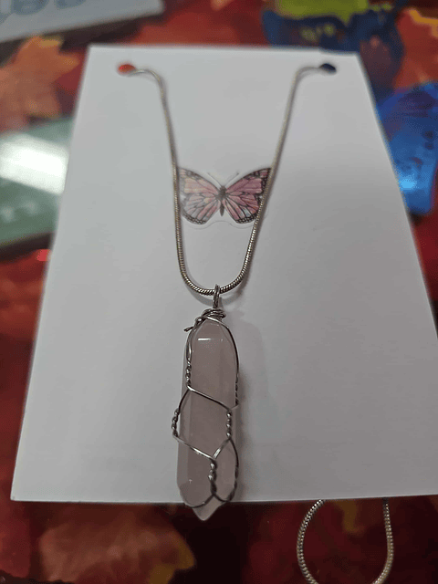 💗✨ Colar Ponta de Quartzo Rosa – Amor e Harmonia Interior ✨💗