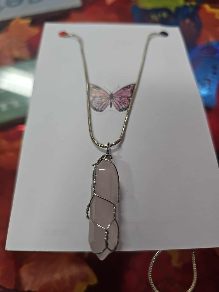 💗✨ Colar Ponta de Quartzo Rosa – Amor e Harmonia Interior ✨💗 1
