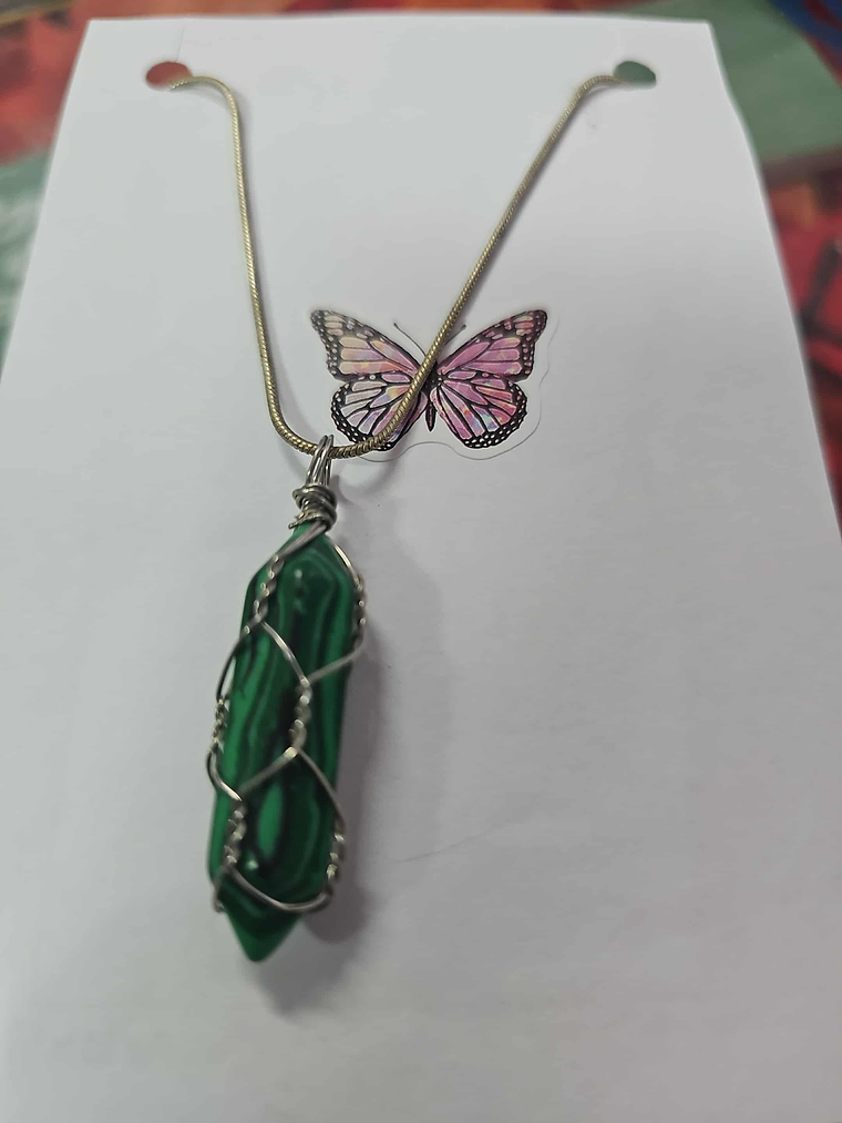 💚🌿 Colar Ponta de Malaquita – Proteção e Transformação Pessoal 🌿💚 1