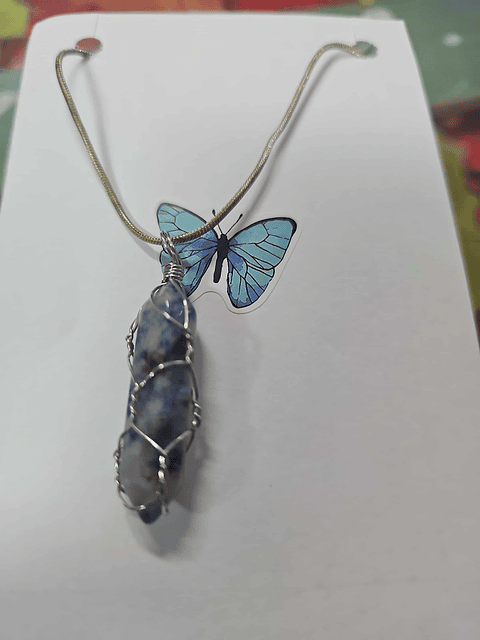 💙✨ Colar Ponta de Sodalita – Clareza Mental e Intuição ✨💙