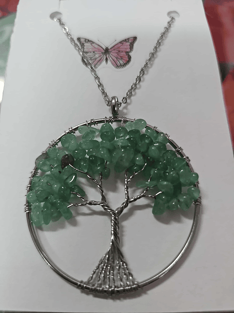 🌿💚 Colar Árvore da Vida com Aventurina Verde – Prosperidade e Harmonia 💚🌿