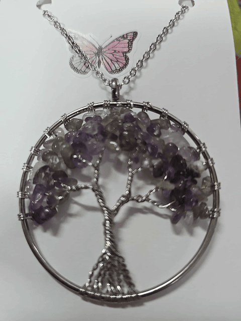  💜🌙 Colar Árvore da Vida com Ametista – Serenidade, Proteção e Sabedoria 🌙💜
