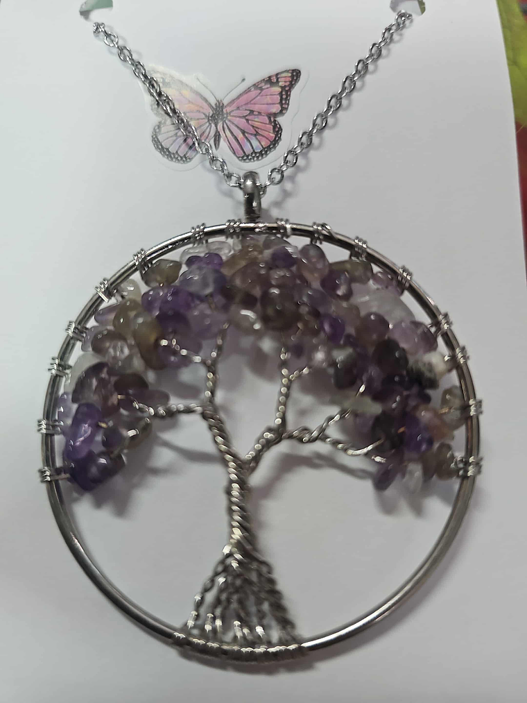  💜🌙 Colar Árvore da Vida com Ametista – Serenidade, Proteção e Sabedoria 🌙💜 1