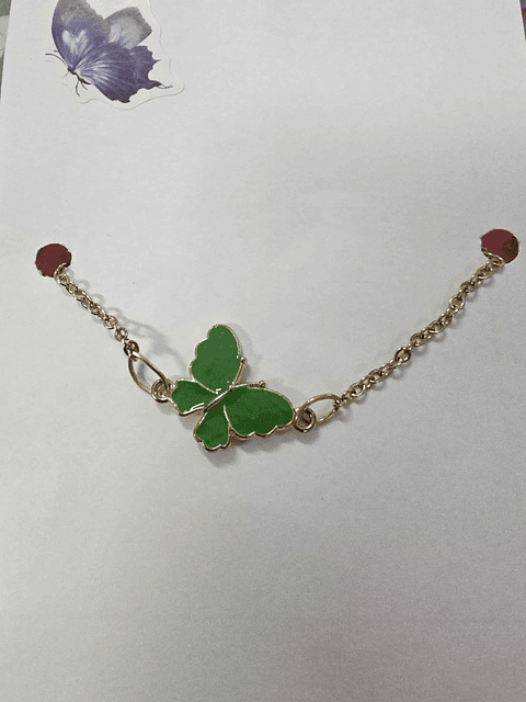 🍀🦋 Pulseira Borboleta Verde – Prosperidade e Renovação 💚✨