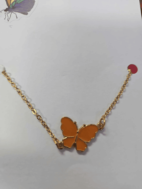 🧡🦋 Pulseira Borboleta Laranja – Alegria e Energia Positiva 🌞✨