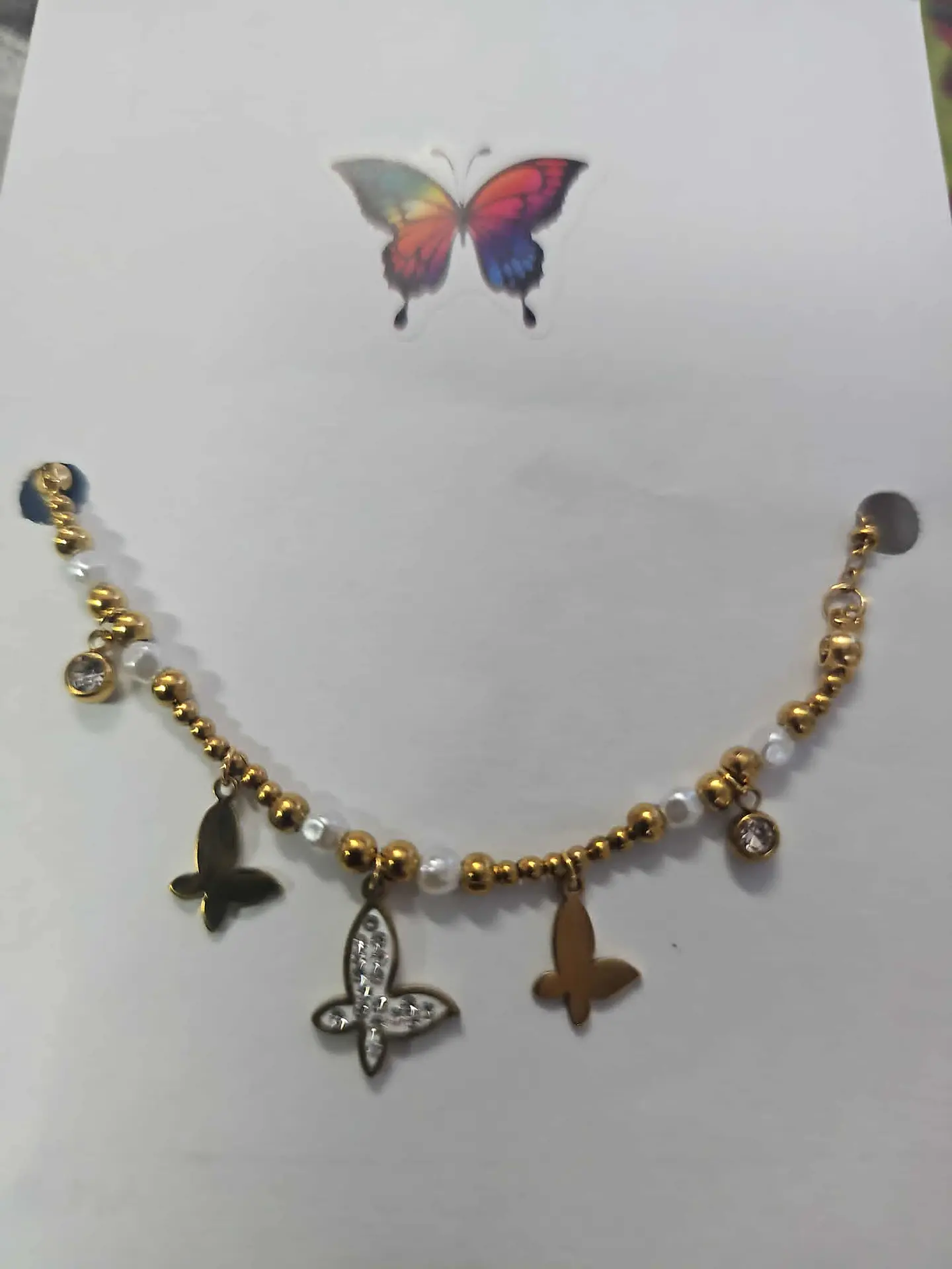 🦋✨ Pulseira Borboletas Douradas – Liberdade e Luz Interior 💫 1